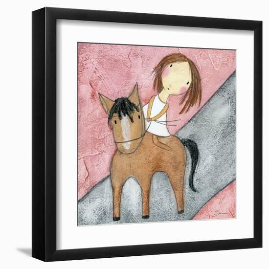 Pink Horse-Carla Sonheim-Framed Art Print