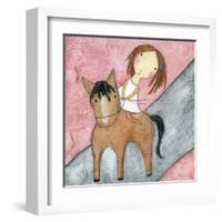 Pink Horse-Carla Sonheim-Framed Art Print