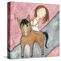 Pink Horse-Carla Sonheim-Stretched Canvas