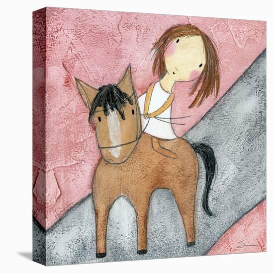 Pink Horse-Carla Sonheim-Stretched Canvas