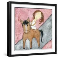 Pink Horse-Carla Sonheim-Framed Art Print