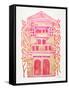 Pink House-Cat Coquillette-Framed Stretched Canvas