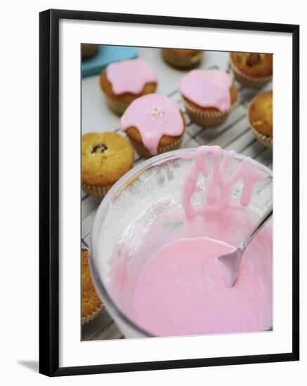 Pink Icing for Fairy Cakes-Winfried Heinze-Framed Photographic Print