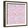 Pink Japanese Flowers on Grey-Effie Zafiropoulou-Framed Giclee Print