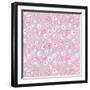 Pink Japanese Flowers on Grey-Effie Zafiropoulou-Framed Giclee Print