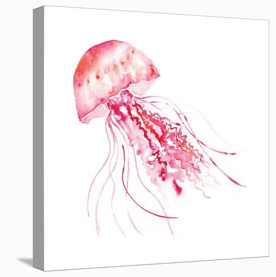 Pink Jellyfish-Sara Berrenson-Stretched Canvas