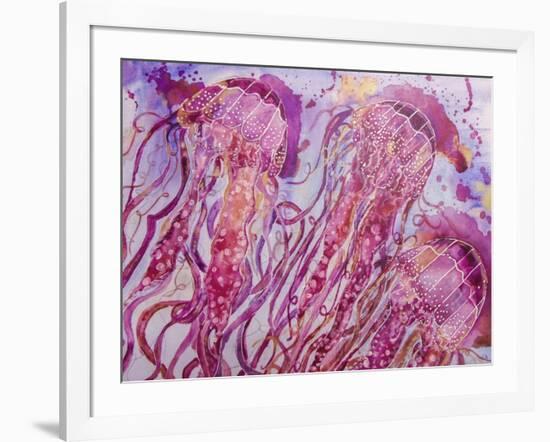Pink Jellyfish-Lauren Moss-Framed Giclee Print