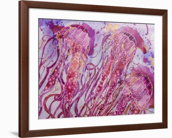 Pink Jellyfish-Lauren Moss-Framed Giclee Print