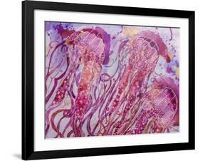 Pink Jellyfish-Lauren Moss-Framed Giclee Print