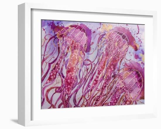 Pink Jellyfish-Lauren Moss-Framed Giclee Print