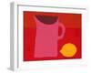 Pink Jug and Lemon-Sophie Harding-Framed Giclee Print