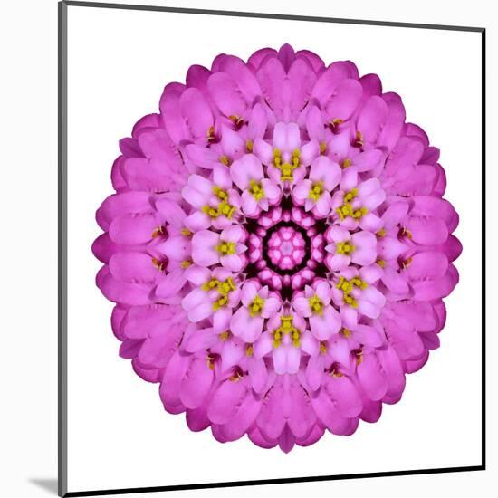 Pink Kaleidoscopic Flower Mandala-tr3gi-Mounted Art Print