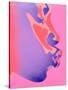 Pink Kiss-Abstract Graffiti-Stretched Canvas