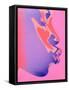 Pink Kiss-Abstract Graffiti-Framed Stretched Canvas