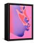 Pink Kiss-Abstract Graffiti-Framed Stretched Canvas