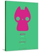 Pink Kitty Multilingual Poster-NaxArt-Stretched Canvas