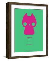 Pink Kitty Multilingual Poster-NaxArt-Framed Art Print