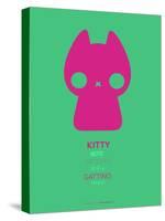 Pink Kitty Multilingual Poster-NaxArt-Stretched Canvas