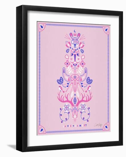 Pink La Mort-Cat Coquillette-Framed Art Print