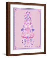 Pink La Mort-Cat Coquillette-Framed Art Print