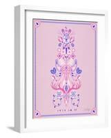 Pink La Mort-Cat Coquillette-Framed Art Print