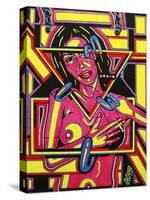 Pink Lady-Abstract Graffiti-Stretched Canvas