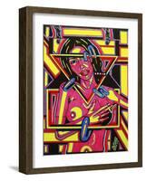 Pink Lady-Abstract Graffiti-Framed Giclee Print