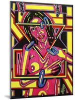 Pink Lady-Abstract Graffiti-Mounted Giclee Print