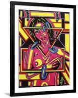 Pink Lady-Abstract Graffiti-Framed Giclee Print