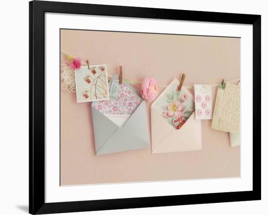 Pink Letters-Mandy Lynne-Framed Art Print