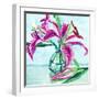 Pink Lilies-Key and Sea Creative-Framed Photographic Print