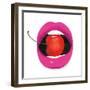 Pink Lips-Mercedes Lopez Charro-Framed Art Print