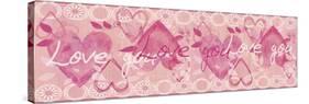 Pink Love You Border-Maria Trad-Stretched Canvas