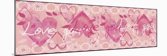 Pink Love You Border-Maria Trad-Mounted Giclee Print