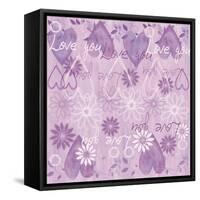 Pink Love You-Maria Trad-Framed Stretched Canvas