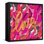 Pink Love-Nicholas Biscardi-Framed Stretched Canvas