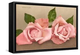 Pink Maman Cochet Roses-null-Framed Stretched Canvas