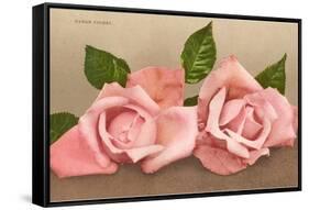 Pink Maman Cochet Roses-null-Framed Stretched Canvas