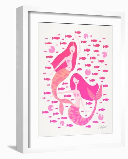 Pink Mermaids-Cat Coquillette-Framed Giclee Print