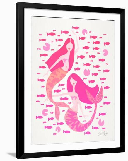 Pink Mermaids-Cat Coquillette-Framed Art Print