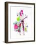 Pink Metal Noise-Mydeadpony-Framed Art Print