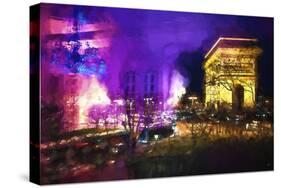 Pink Night in Paris-Philippe Hugonnard-Stretched Canvas