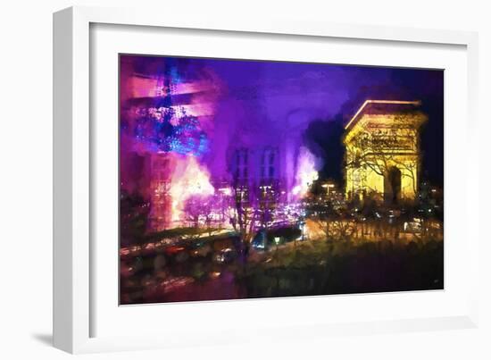 Pink Night in Paris-Philippe Hugonnard-Framed Giclee Print