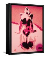 Pink Nude-Abstract Graffiti-Framed Stretched Canvas
