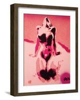 Pink Nude-Abstract Graffiti-Framed Giclee Print