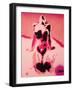 Pink Nude-Abstract Graffiti-Framed Giclee Print