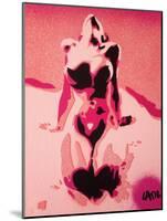 Pink Nude-Abstract Graffiti-Mounted Giclee Print