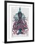 Pink Octopus in Cage-Fab Funky-Framed Art Print