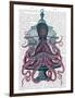 Pink Octopus in Cage-Fab Funky-Framed Art Print