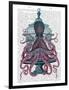 Pink Octopus in Cage-Fab Funky-Framed Art Print